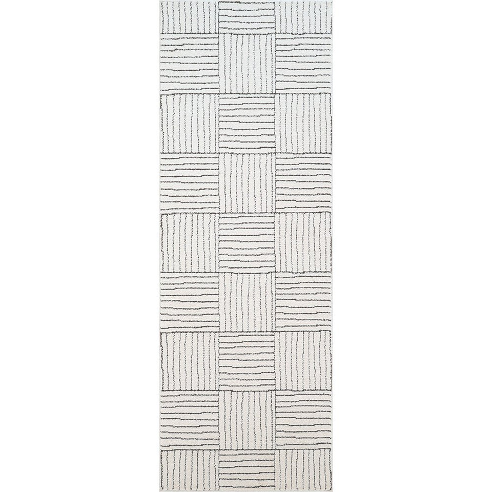 ivory black scandi rug runner portrait