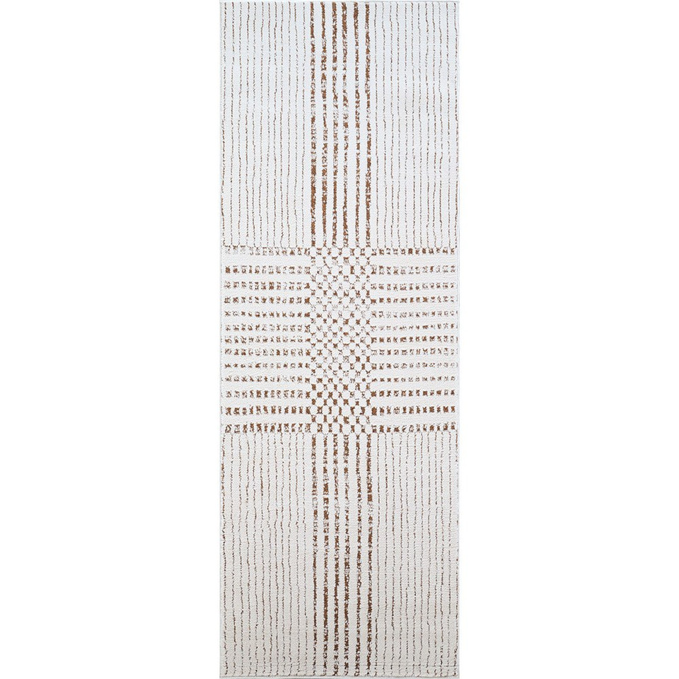 brown ivory scandi rug runner portrait