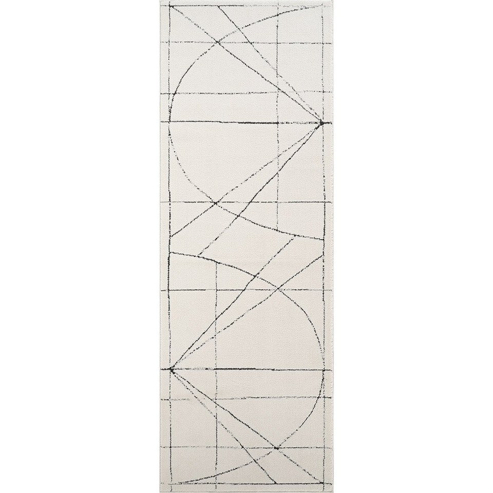 black ivory scandi rug runner portrait