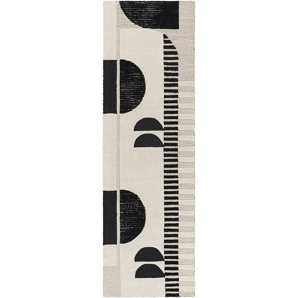 cream geo wool rug portrait