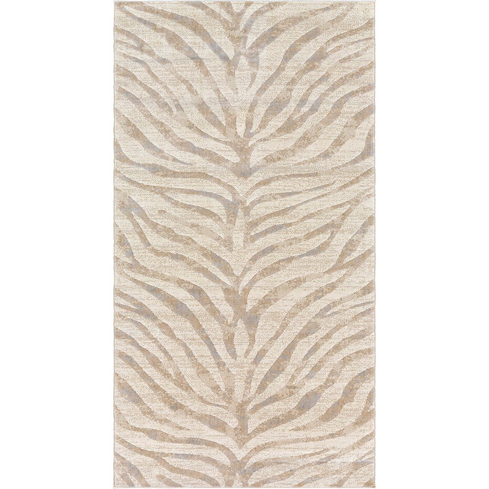 grey zebra pattern rug portrait