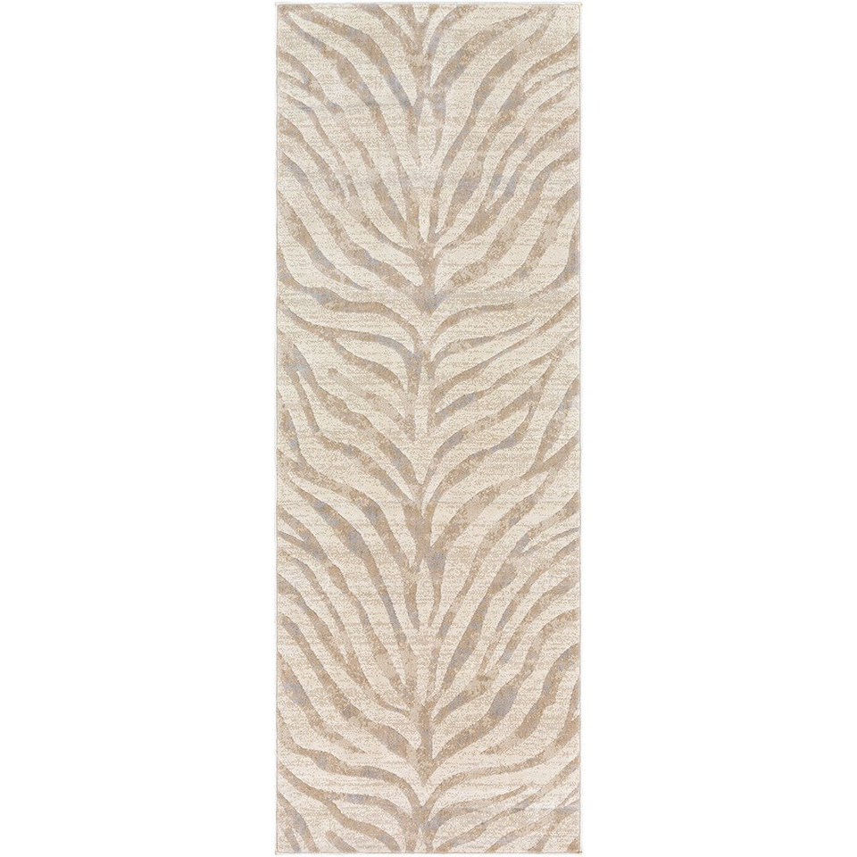 grey zebra pattern rug portrait