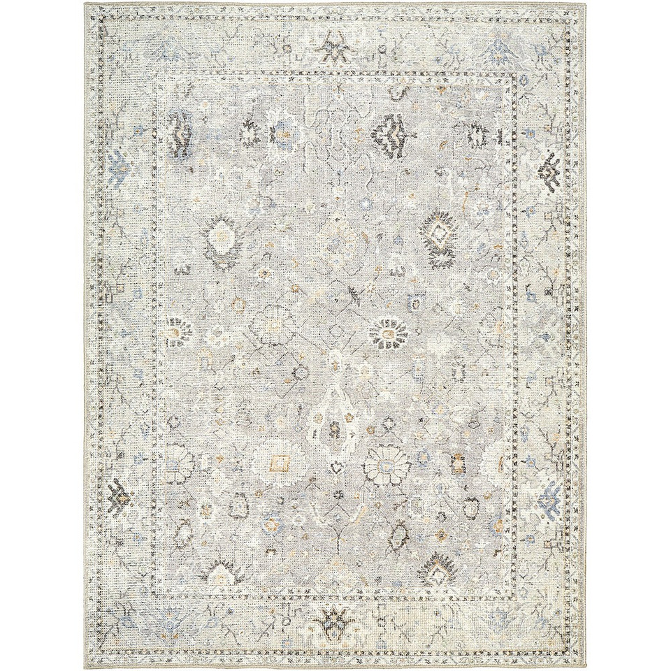 grey traditional rug portrait