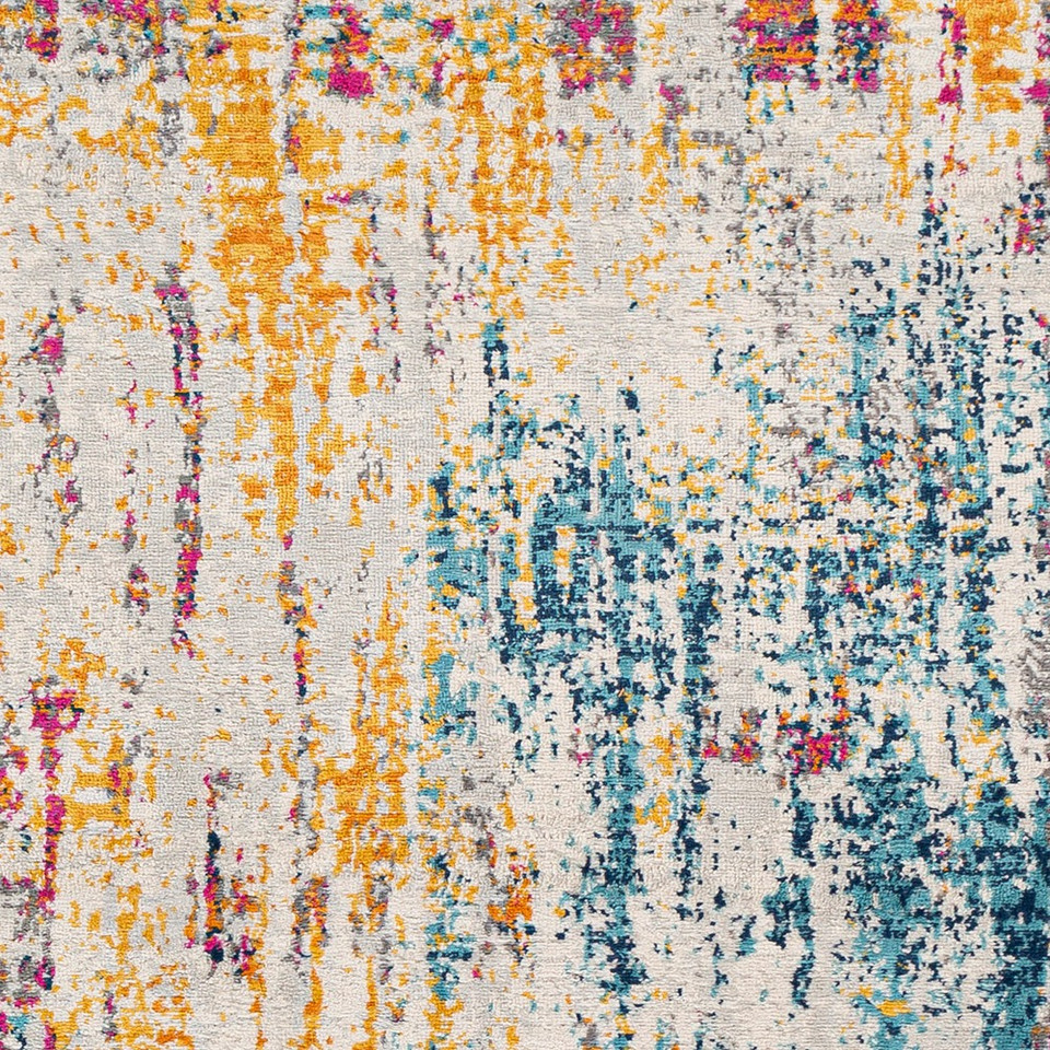 multicolour abstract rug closeup detail