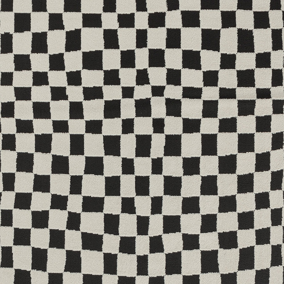ivory black scandi rug closeup detail