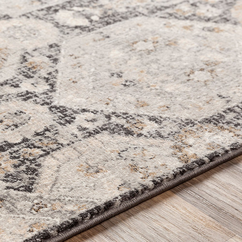 black traditional rug closeup detail