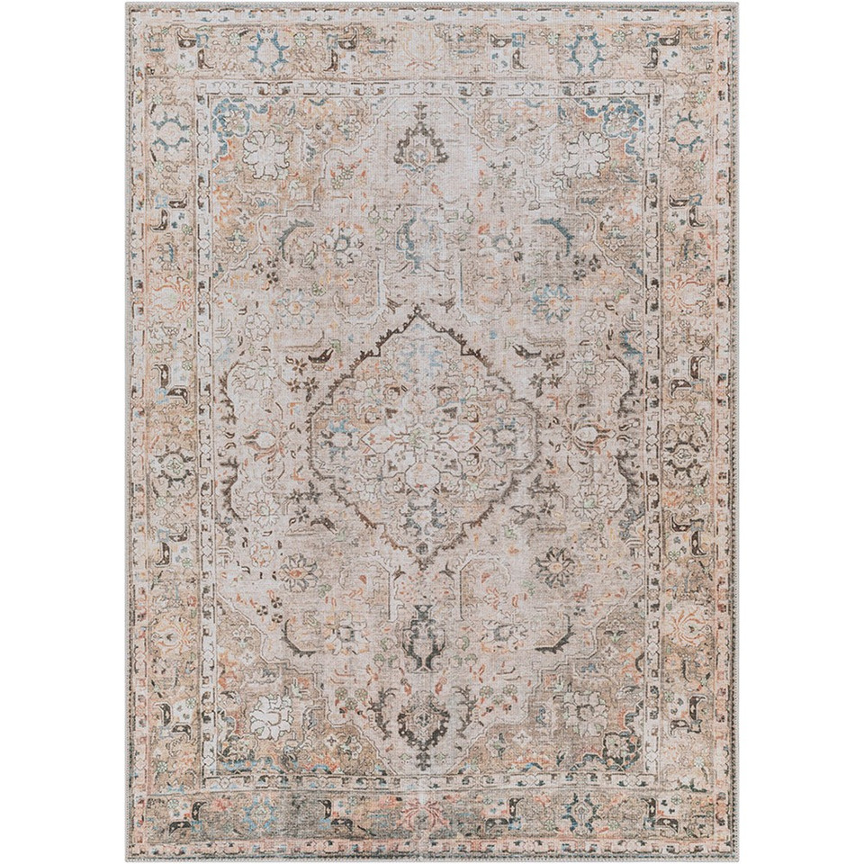 taupe traditional rug portrait
