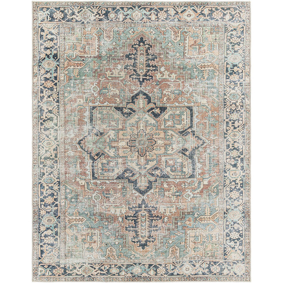 sage traditional rug portrait