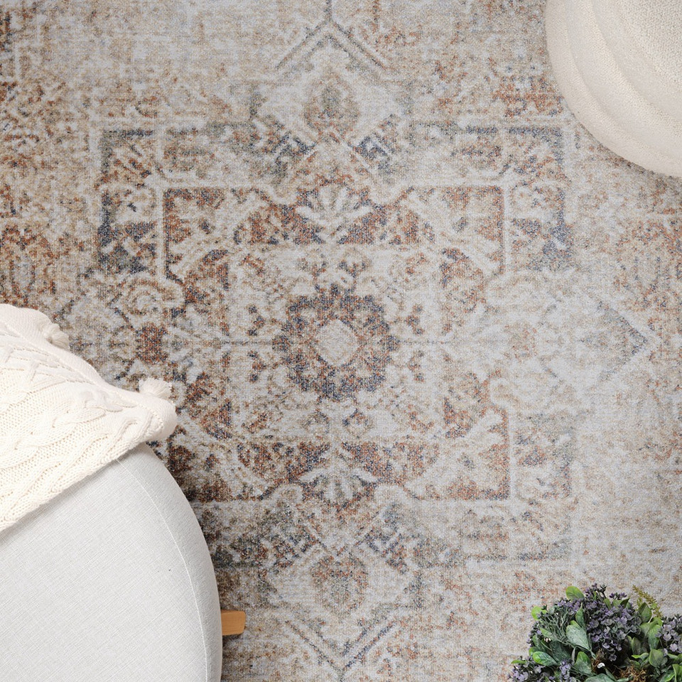 cinnamon traditional rug closeup detail