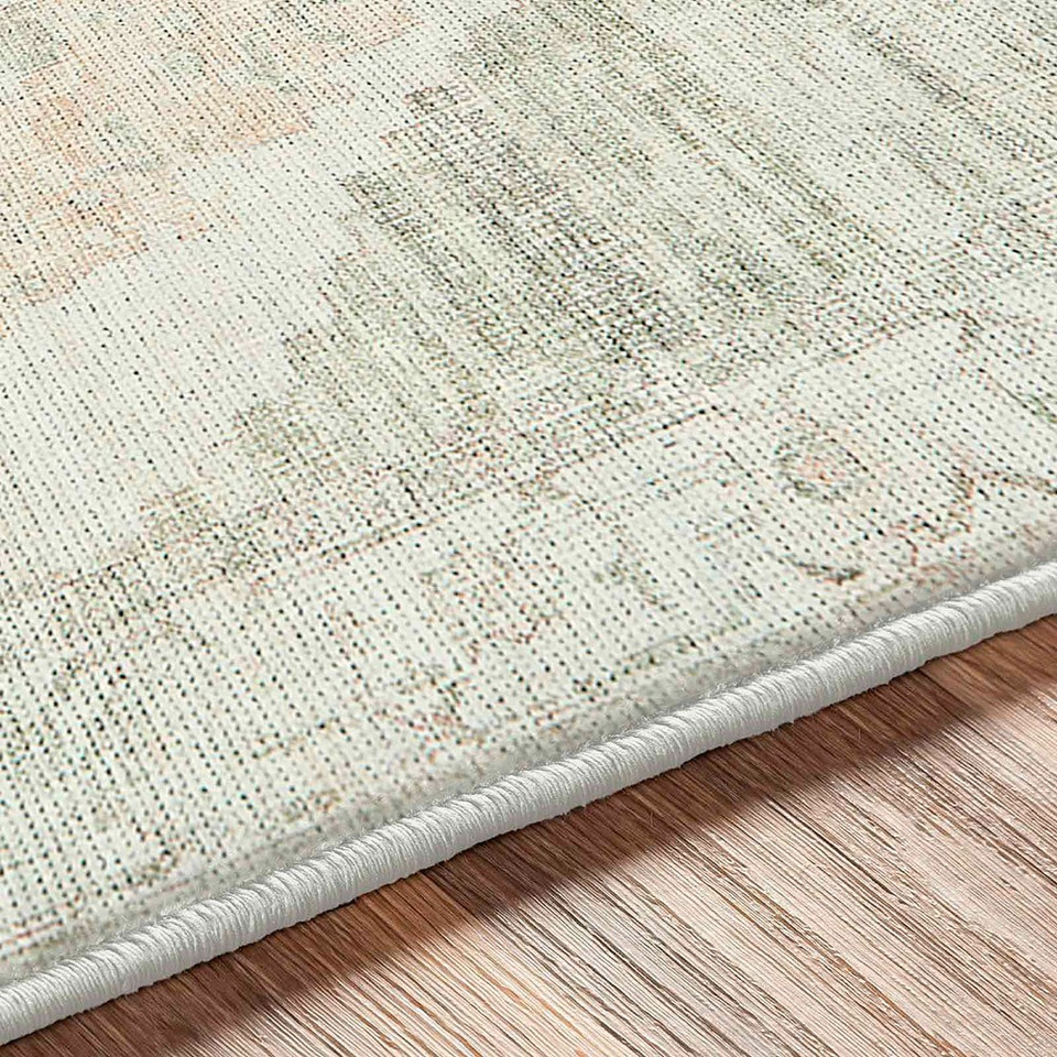 sage traditional rug closeup detail