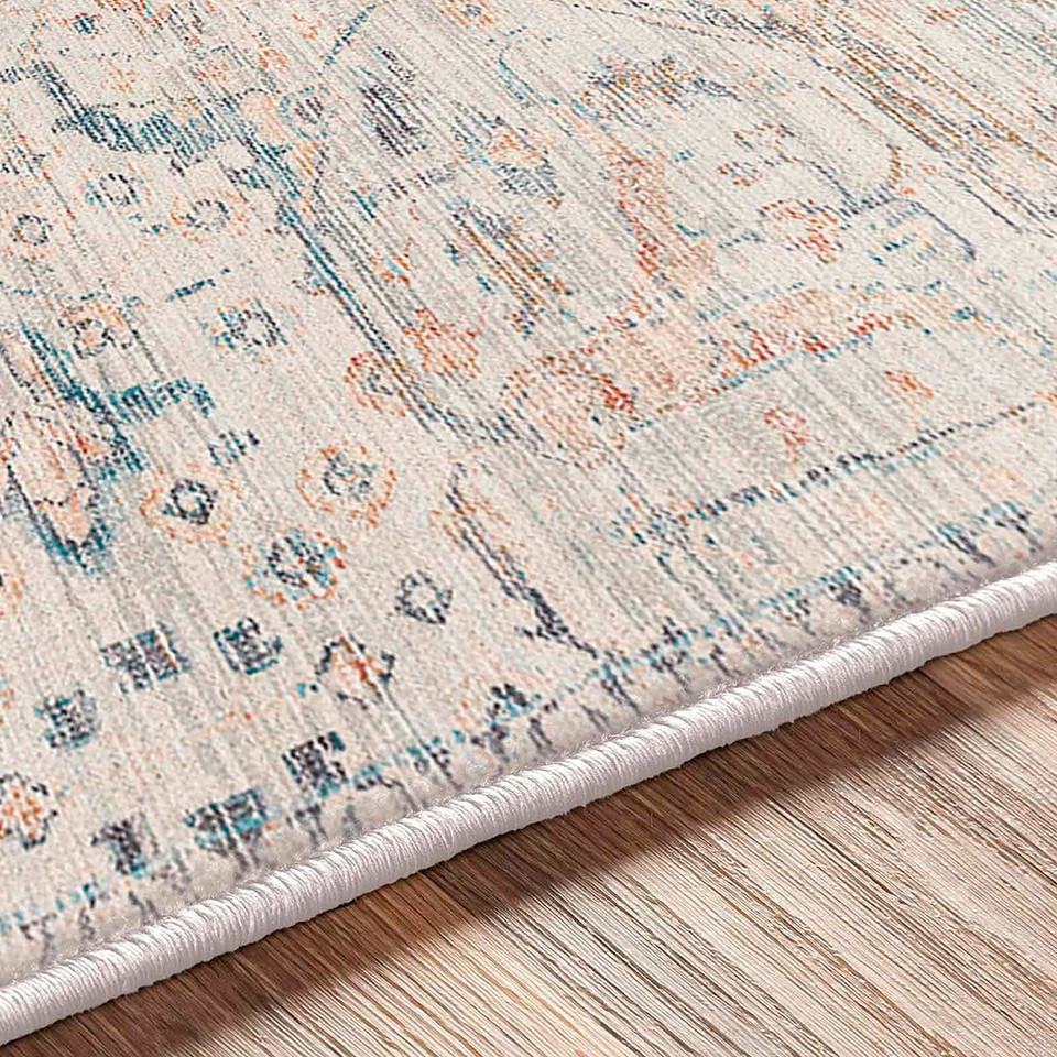 cream traditional rug closeup detail