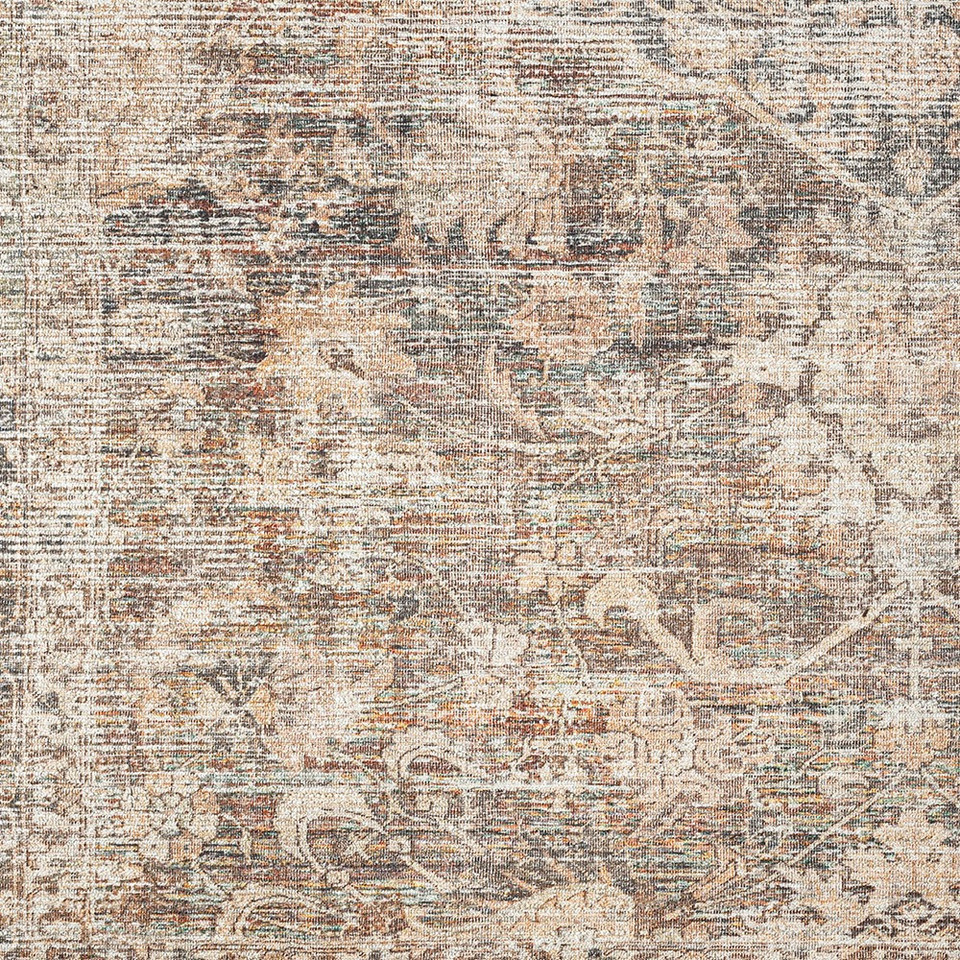 taupe traditional rug closeup detail