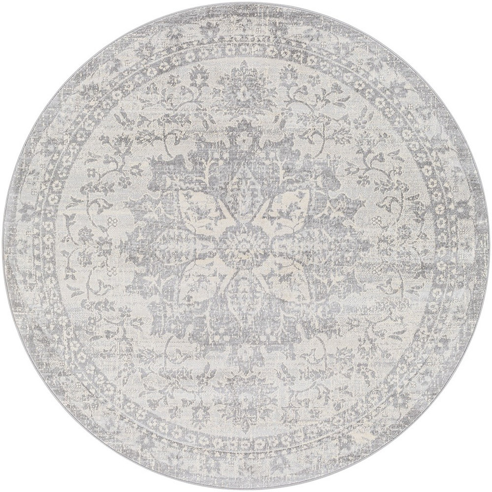 grey traditional rug portrait