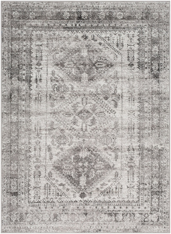 grey abstract rug portrait