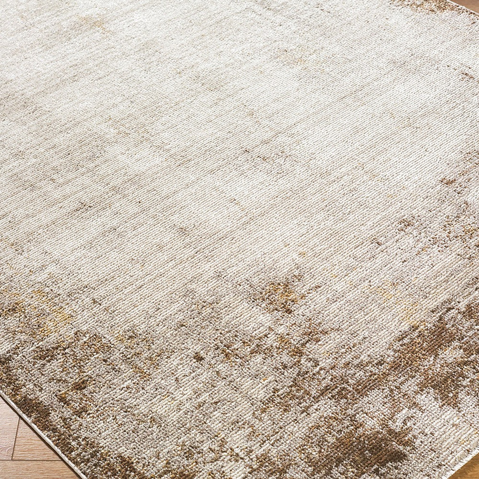 cream abstract rug closeup detail