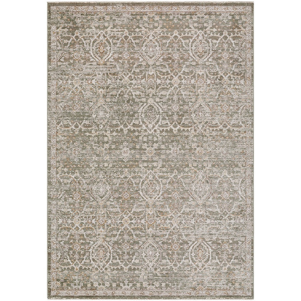 olive abstract rug portrait