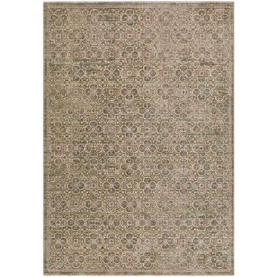 olive abstract rug portrait