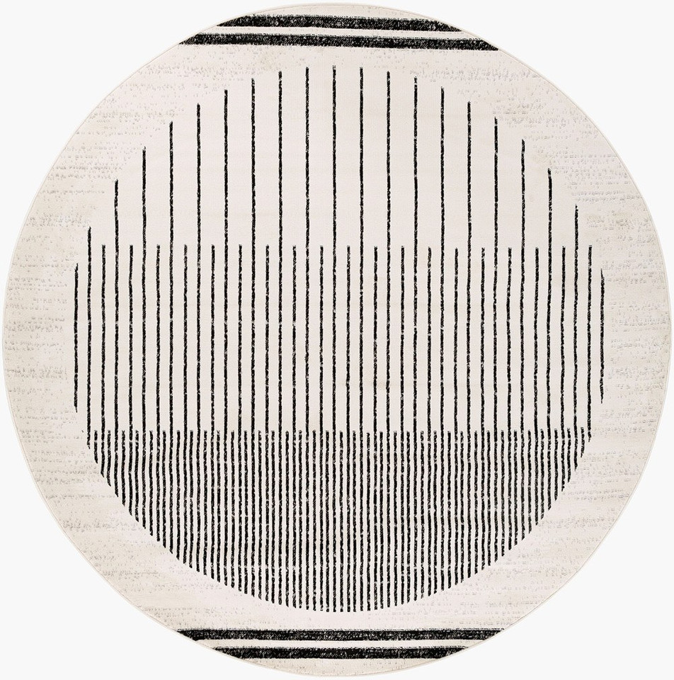mono geometric rug portrait