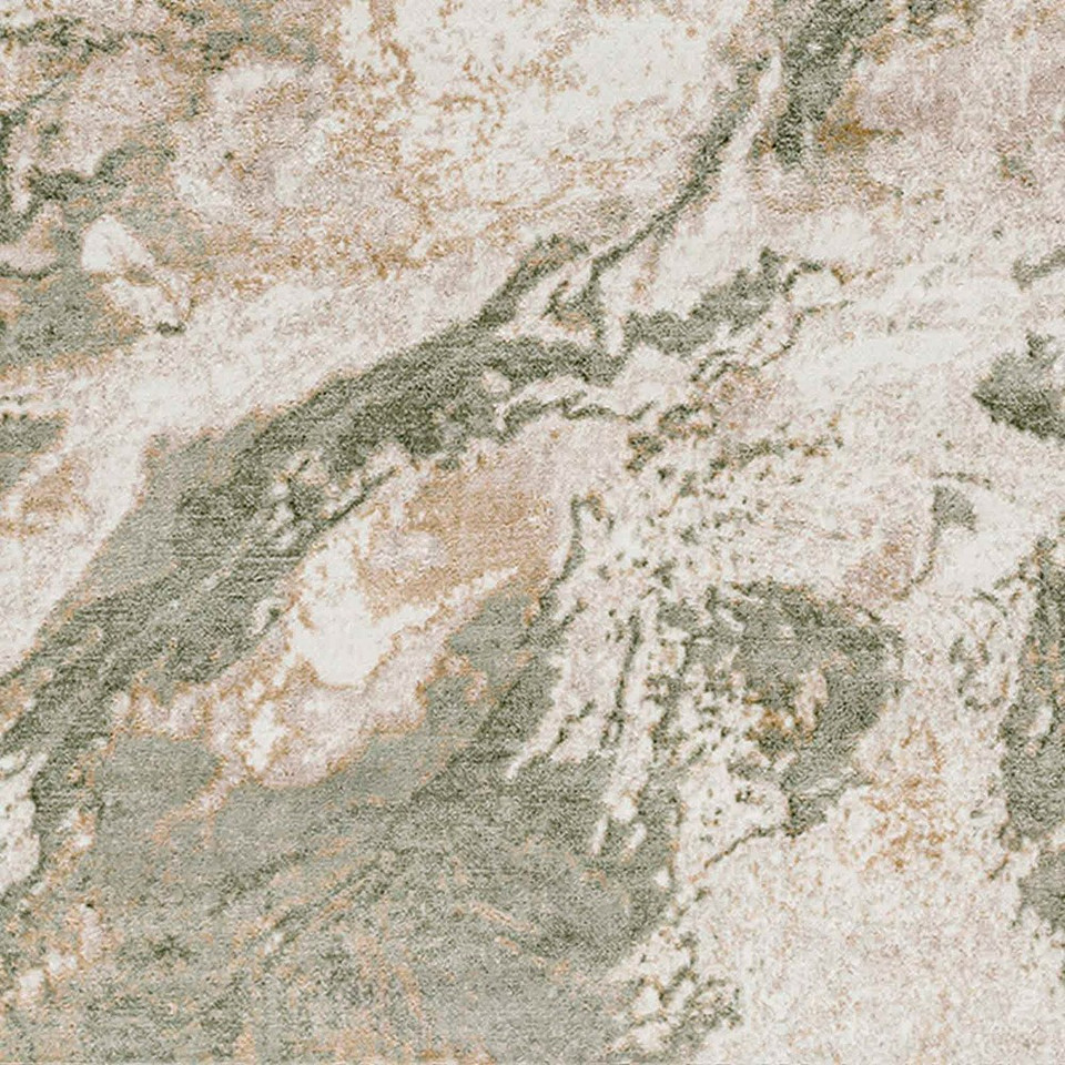 green abstract rug closeup detail