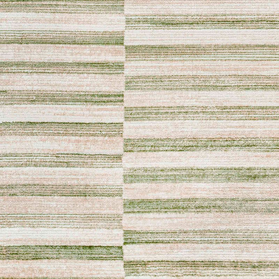 green abstract rug closeup detail