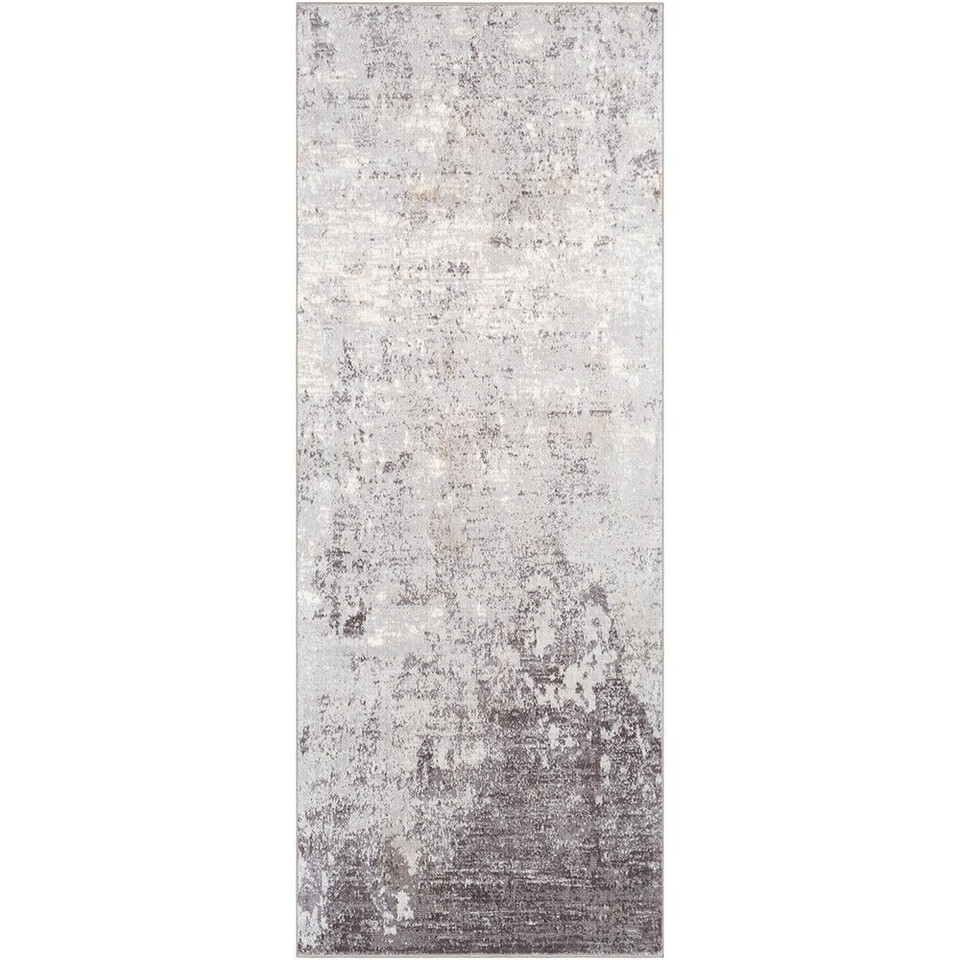 silver abstract rug portrait