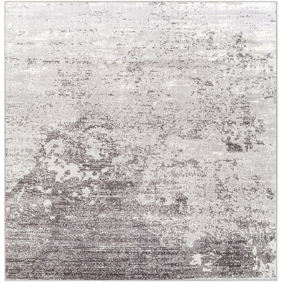 silver abstract rug portrait