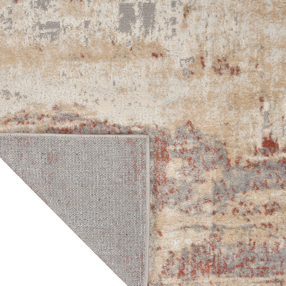 grey rust calvin klein rug corner fold on white background
