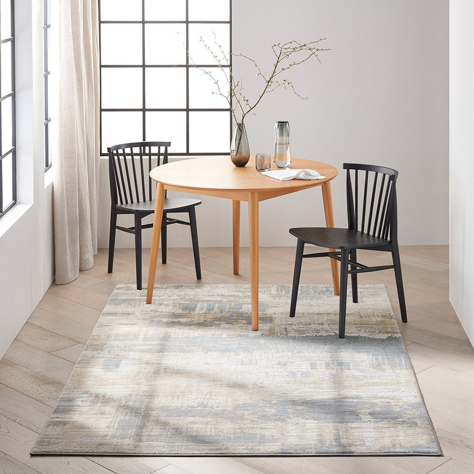 ivory seaglass calvin klein rug in a room with matching decor