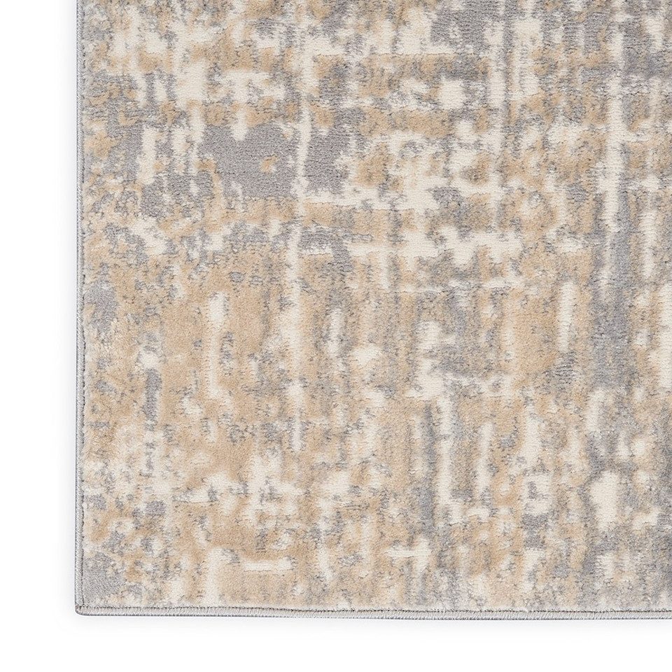 grey beige calvin klein rug closeup corner on white background
