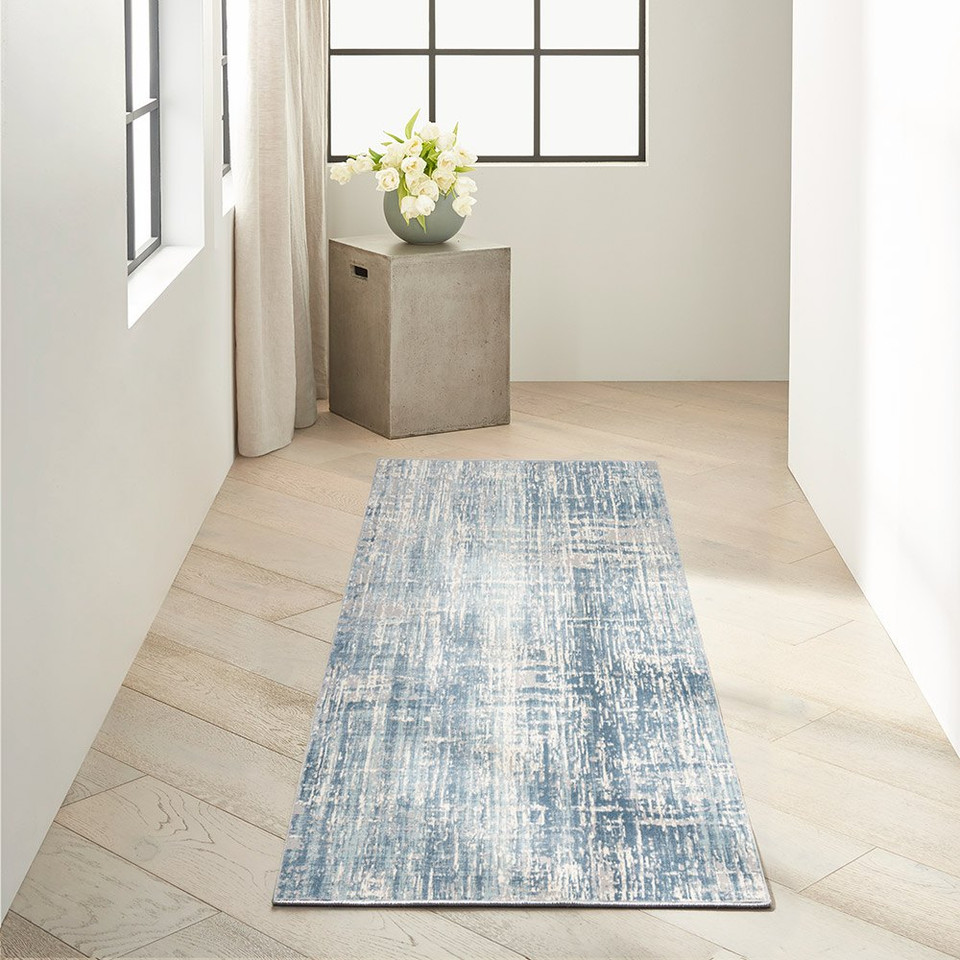 ivory seaglass calvin klein rug in a room with matching decor
