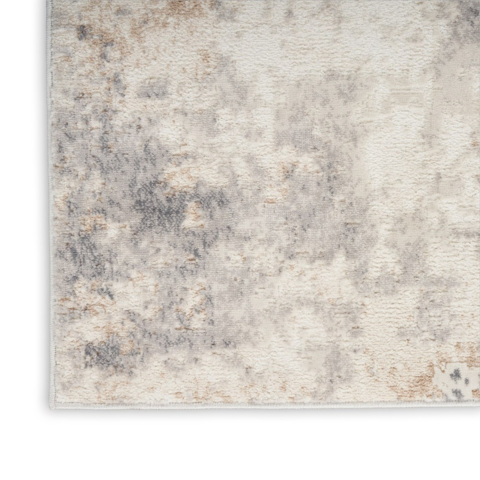 ivory grey calvin klein rug closeup corner on white background