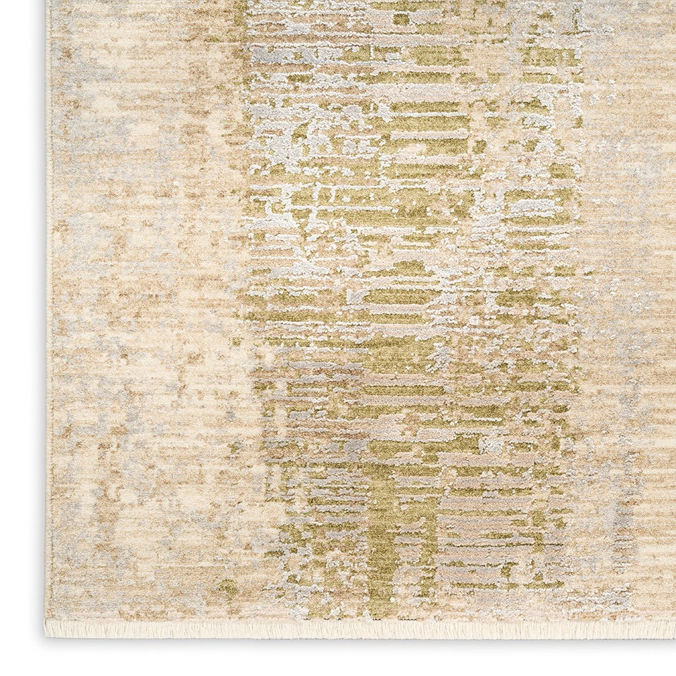 beige sage calvin klein rug closeup corner on white background