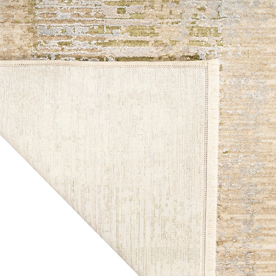 beige sage calvin klein rug corner fold on white background