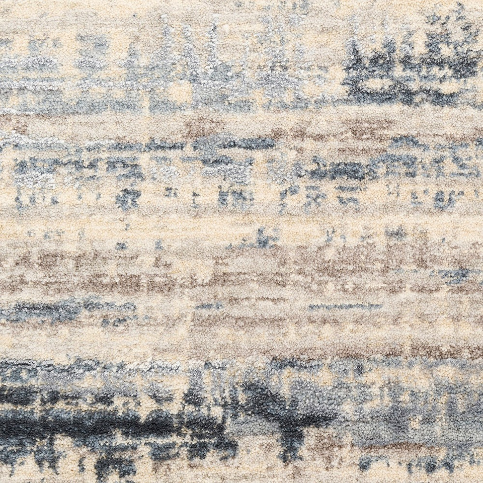 blue calvin klein rug closeup detail