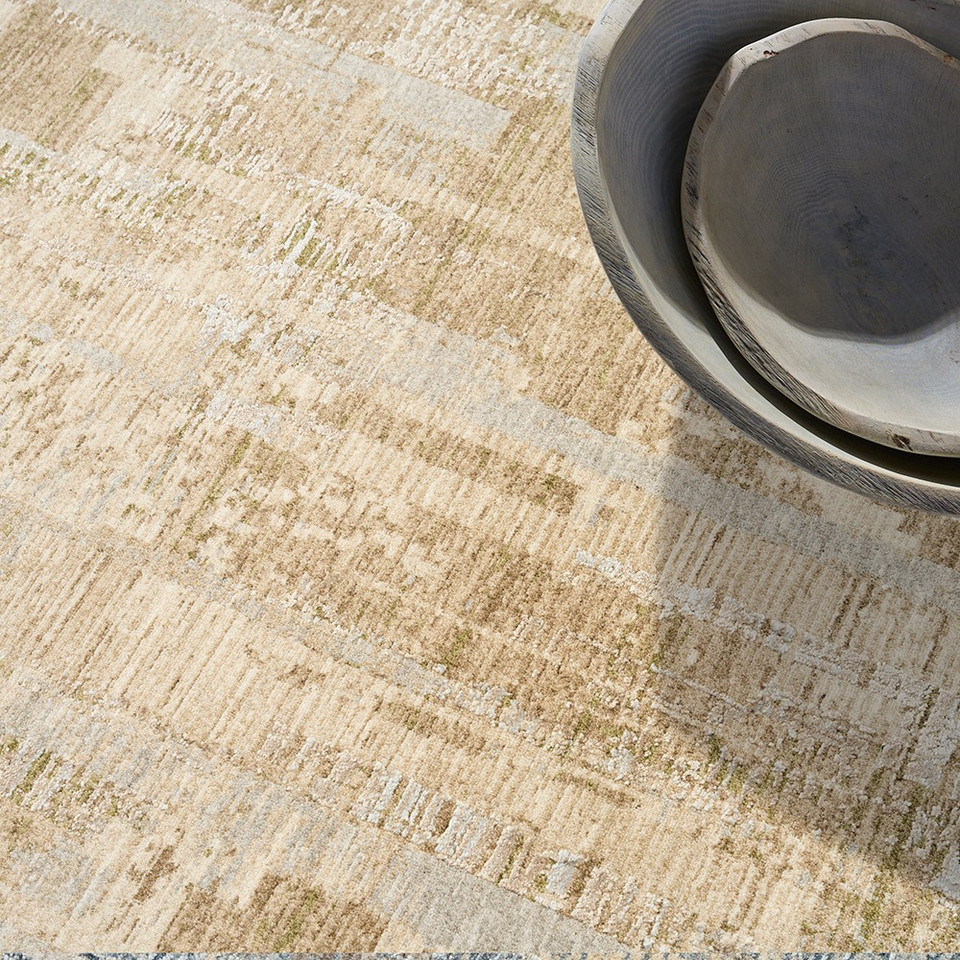 beige grey calvin klein rug closeup detail
