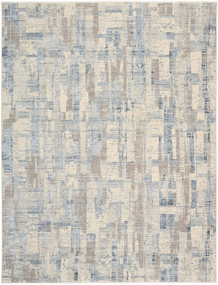 blue beige calvin klein rug portrait
