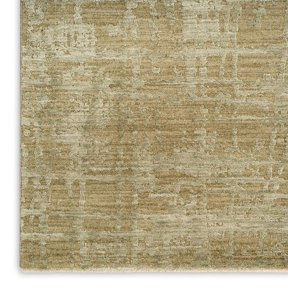 green calvin klein rug closeup corner on white background