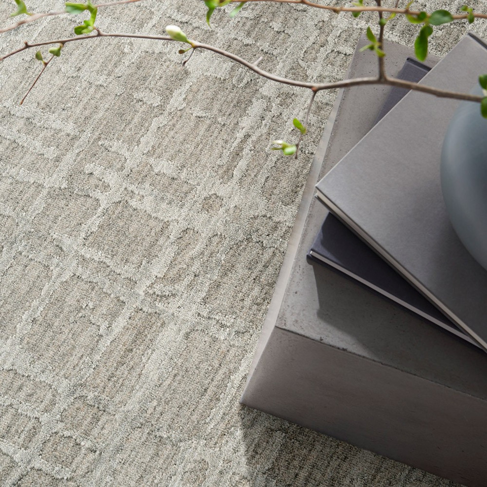 slate calvin klein rug closeup detail