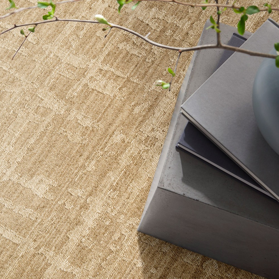taupe calvin klein rug closeup detail