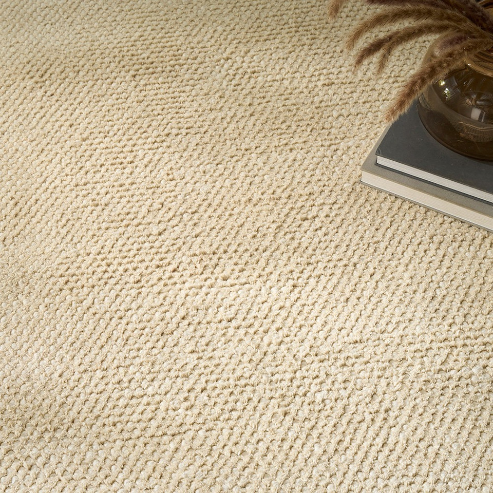 ivory beige rug closeup detail