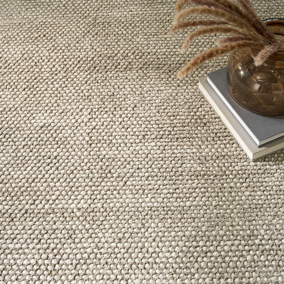 ivory grey rug closeup detail