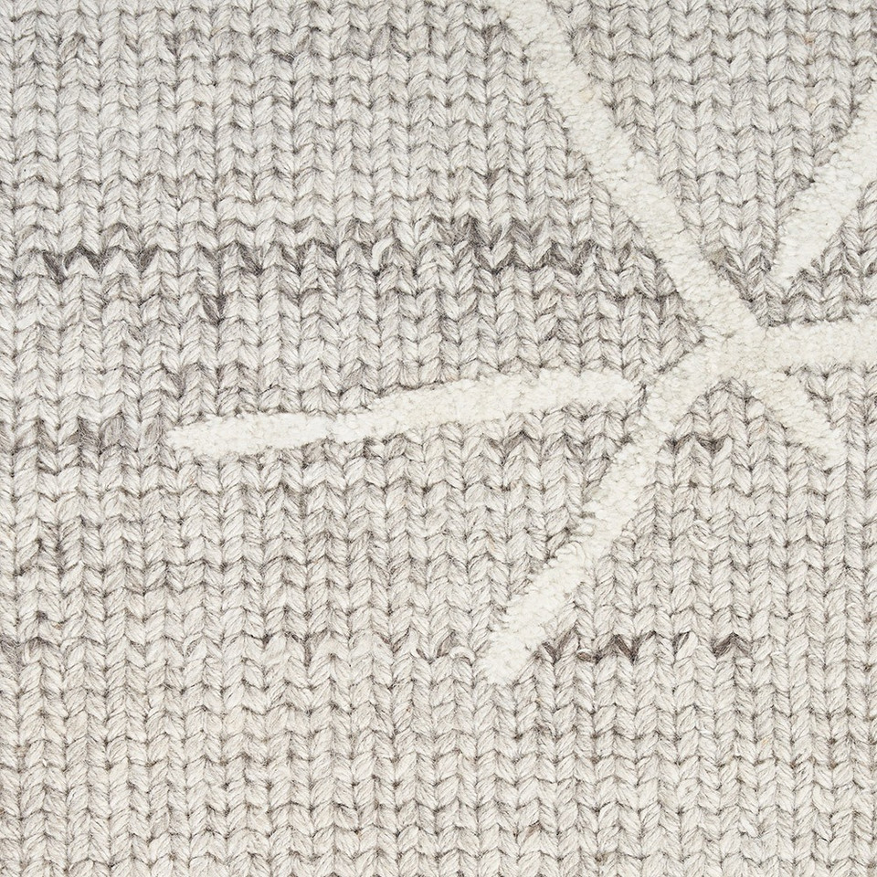 grey calvin klein rug closeup detail
