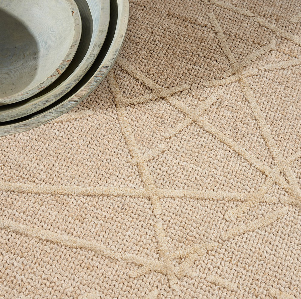 natural calvin klein rug closeup detail
