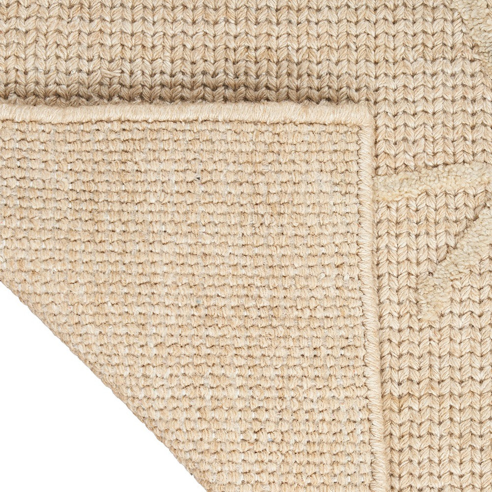 natural calvin klein rug corner fold on white background