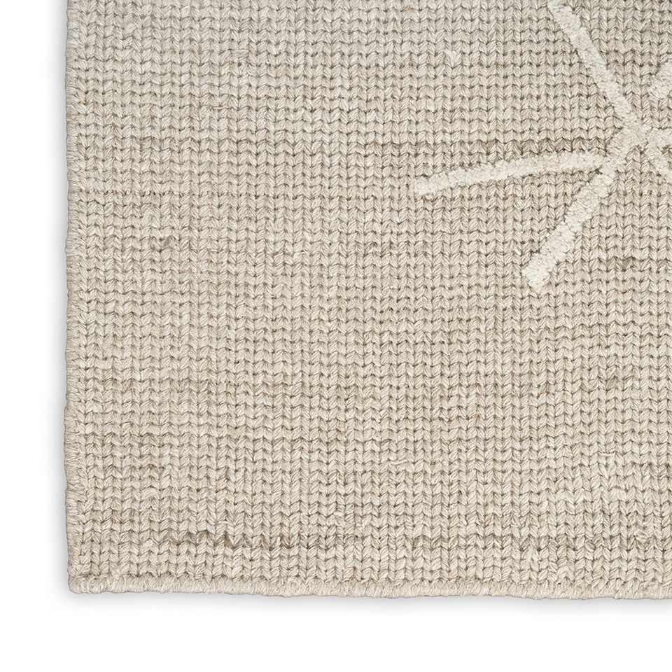 taupe calvin klein rug closeup corner on white background