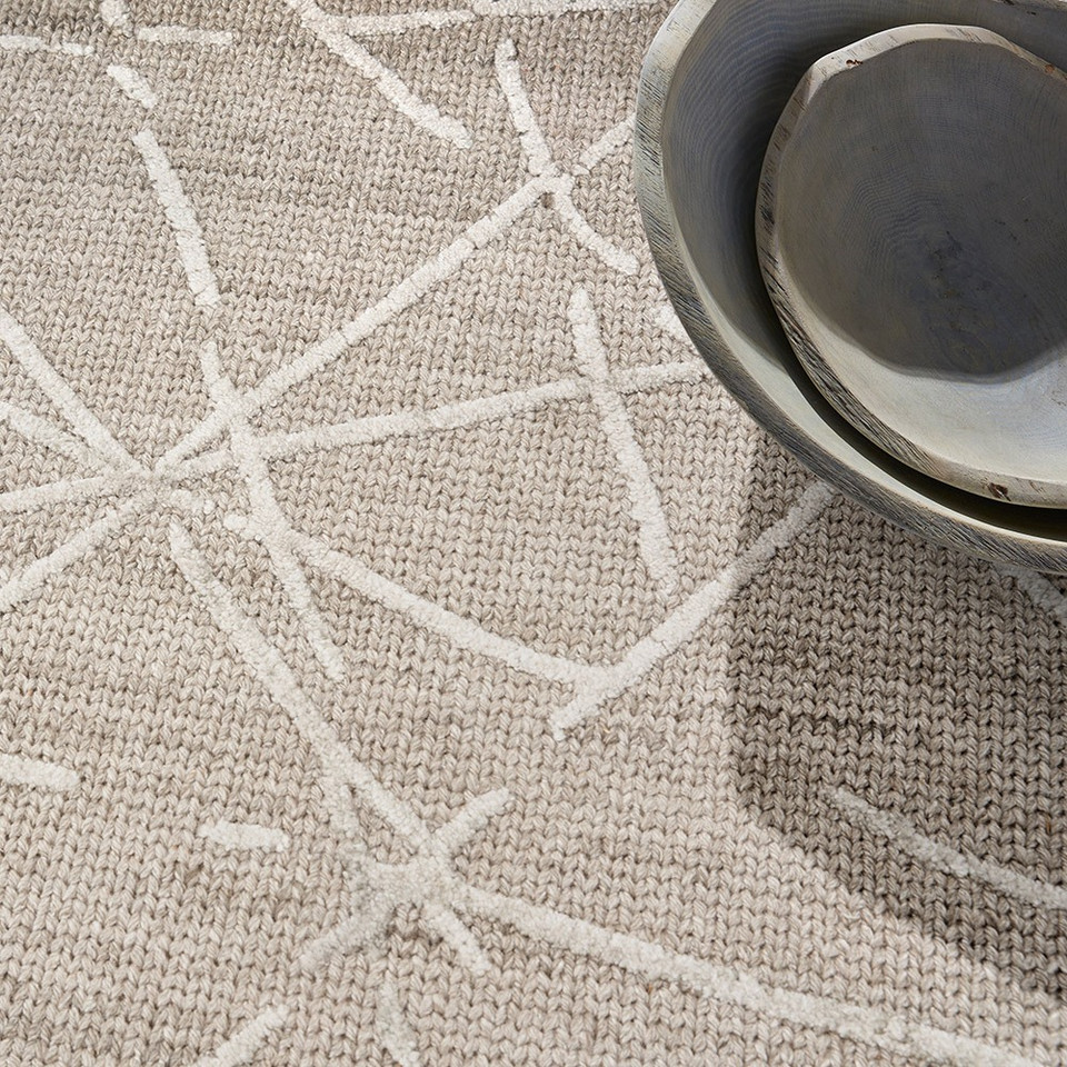 taupe calvin klein rug closeup detail