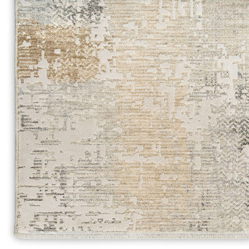 cream ivory calvin klein rug closeup corner on white background