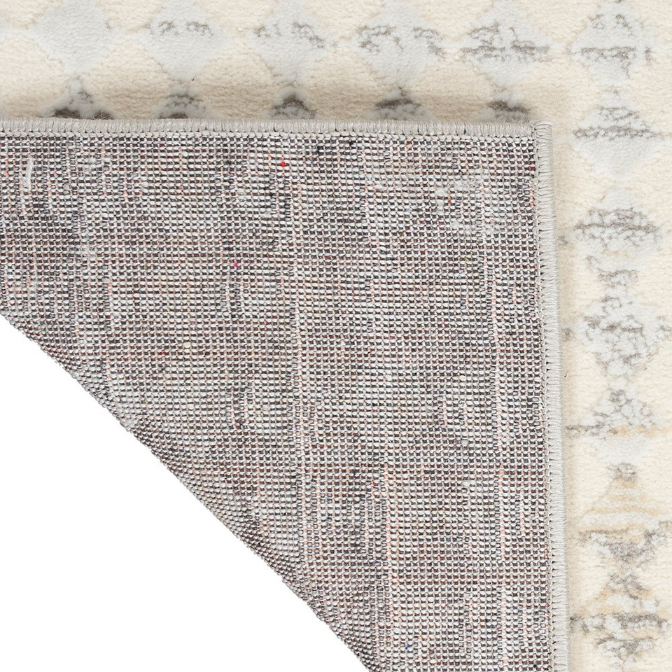 ivory multi calvin klein rug corner fold on white floor