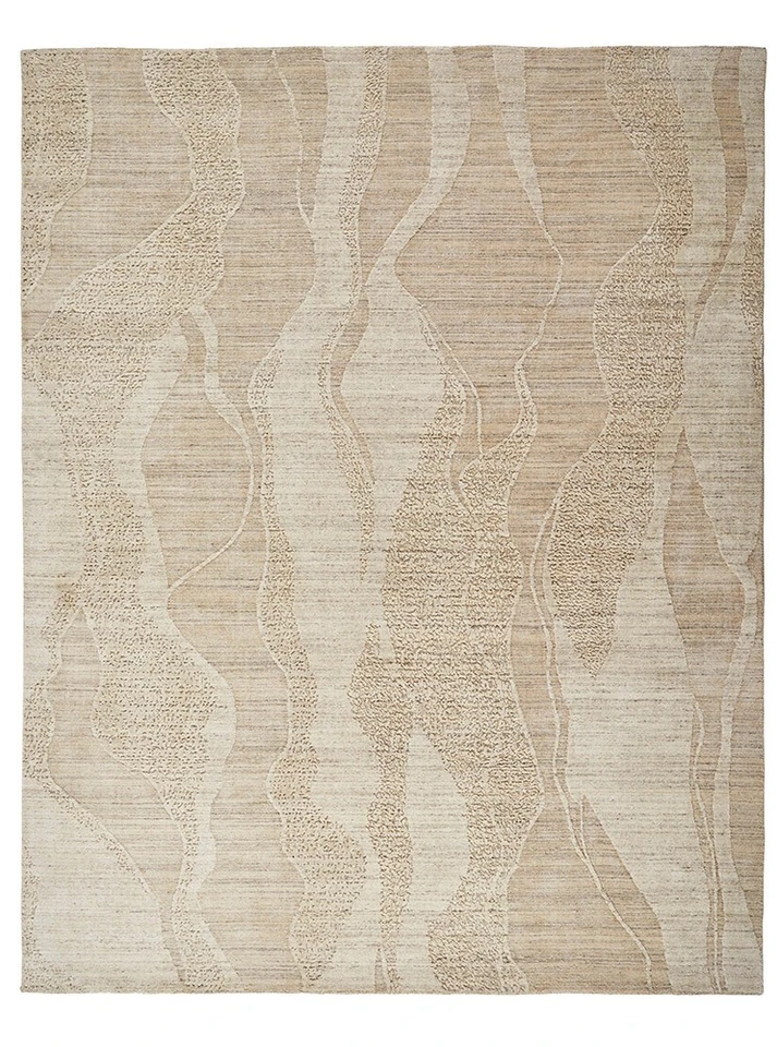 beige abstract rug portrait