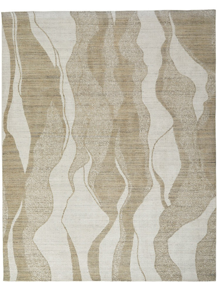 ivory mink abstract rug portrait